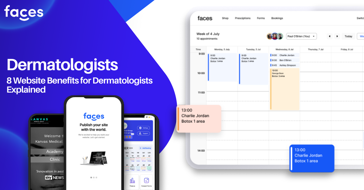 "Discover how websites transform UK dermatologists' practices. Explore 8 key benefits for enhanced visibility, patient engagement, and more.