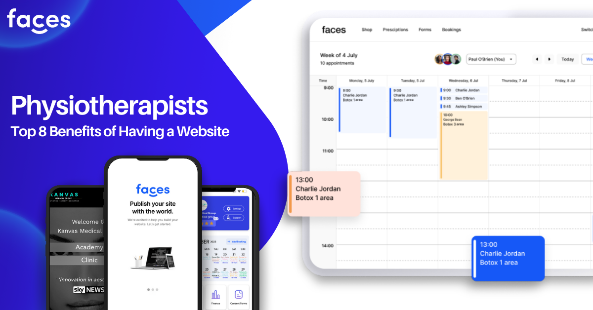 Unveil the top website benefits for physiotherapists. Elevate your aesthetic care services with a strong online presence.