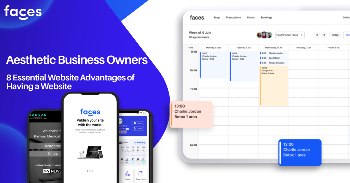 Unlock potential: Learn how websites can revolutionise success for aesthetic business owners through 8 crucial benefits.