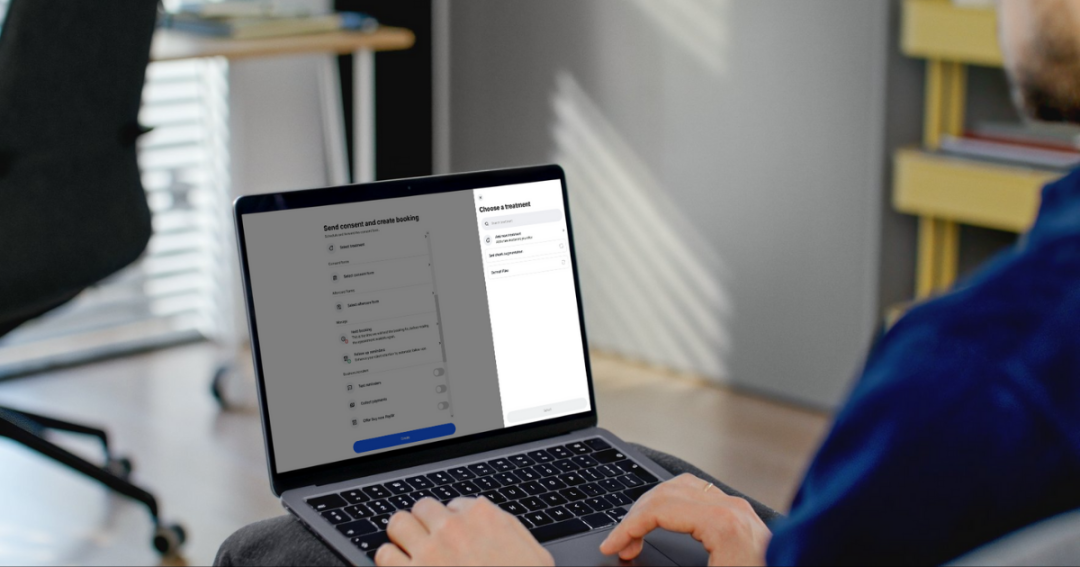 5 Signs Your Clinic Needs a Better Booking System 1 A patient checking in for an appointment using a digital booking system, demonstrating the benefits of Faces Consent and a smooth clinic booking process.