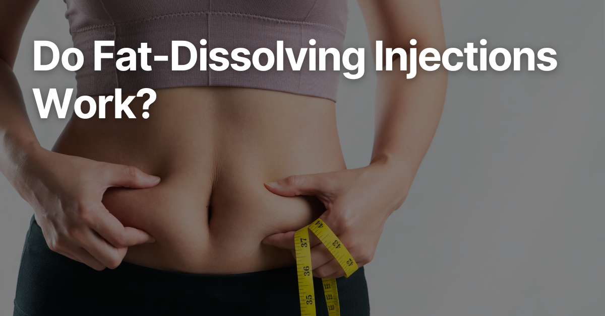 Illustration showing how fat dissolving injections work by breaking down fat cells, which are then naturally eliminated by the body.