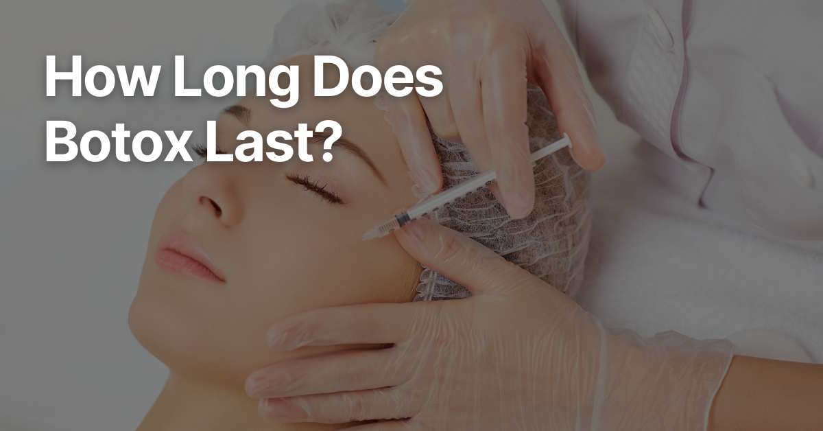 Woman receiving Botox injection to smooth facial wrinkles, with results typically lasting 3 to 4 months.