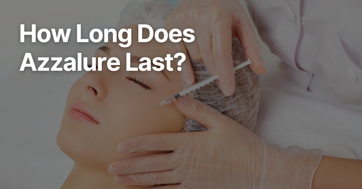 Client receiving an Azzalure injection to relax facial muscles and reduce the appearance of wrinkles