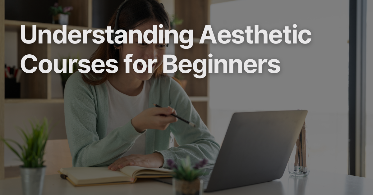 Beginner student learning the basics of aesthetics during a training session.
