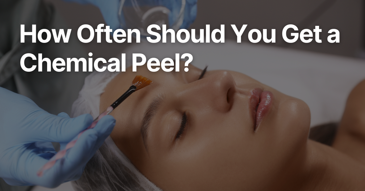 Woman receiving a chemical peel treatment at a skincare clinic.