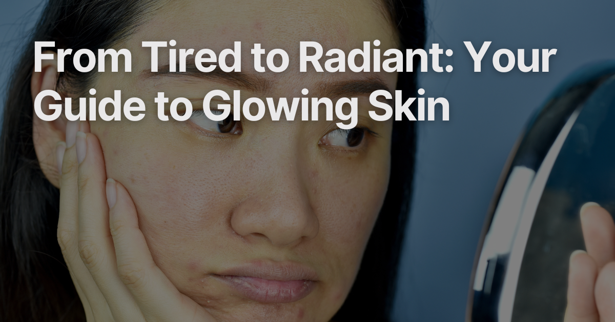 A woman with dull, tired-looking skin showing lack of radiance.