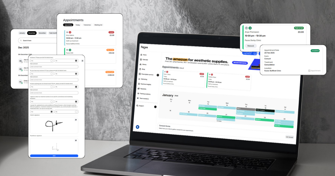 faces consent as a practice management system