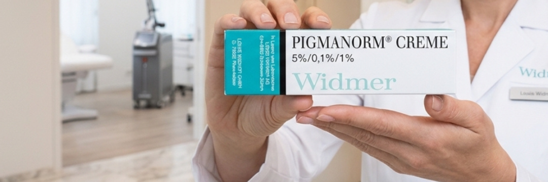 Pigmanorm Cream: Why Most Melasma Patients Use It Wrong 1 Practitioner holding Pigmanorm creme.
