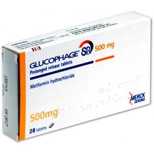 Buy Glucophage SR (Metformin Modified release tablet) 500mg, Glucophage ...