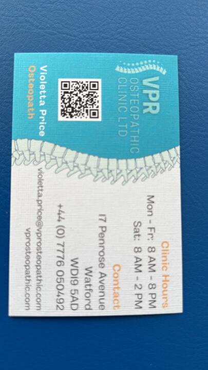 VPR Osteopathic clinic Ltd image 1