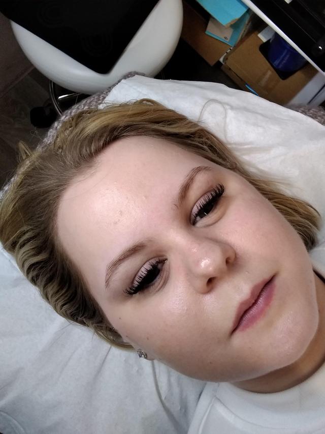 look before Brow Lamination treatment