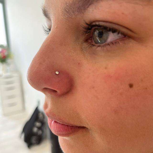 after Nose Piercing