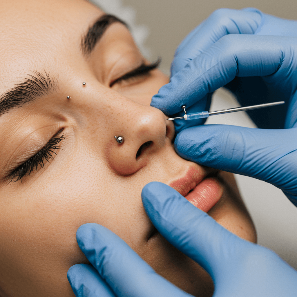 Nose Piercing treatment variations